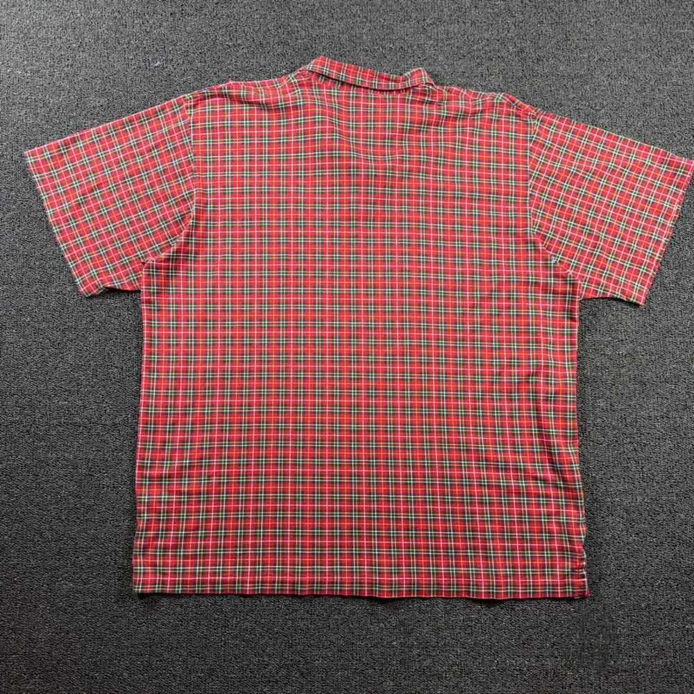 Vintage Polo Ralph Lauren Red Tartan Plaid Cotton Polo Shirt Men's XL‎ Hong Kong
